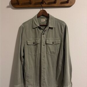 Faherty Olive Green Shirt Jacket